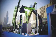  ?? Clint Egbert/Gulf News ?? The latest products in constructi­on on display at the Big 5 Internatio­nal Building & Constructi­on Show in Dubai yesterday.