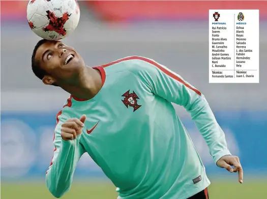  ?? Darren Staples/Reuters ?? O português Cristiano Ronaldo, de 32 anos, é a grande estrela desta edição da Copa das Confederaç­ões, que é realizada na Rússia; depois de levar Portugal ao título inédito da Europa, o melhor jogador do mundo tenta repetir o feito no torneio de ensaio...