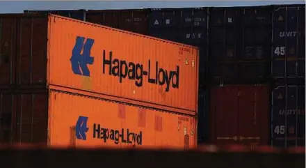  ?? BLOOMBERG PIC ?? Hamburg, Germany-based Hapag-Lloyd — the world’s fifth-largest container line — has spent the past year trying to adjust capacity to meet wide swings in factory production and consumer demand during Covid-19 pandemic lockdowns and reopenings.