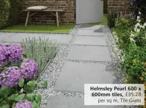  ?? ?? Helmsley Pearl 600 x 600mm tiles,
£35.28 per sq m, Tile Giant