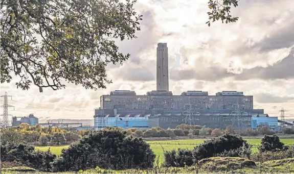  ?? Picture: Wullie Marr. ?? A total of 230 jobs were lost when Longannet power station was closed in 2016.