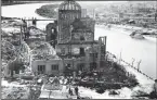  ??  ?? Left: Robert Lewis: Right: The devastated Hiroshima