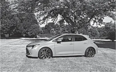  ?? Photo courtesy of Toyota ?? ■ The 2019 Toyota Corolla hatchback is shown.