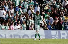  ?? /EFE. ?? El veterano de 38 años de edad, Joaquín, llegó a seis goles en la temporada española.