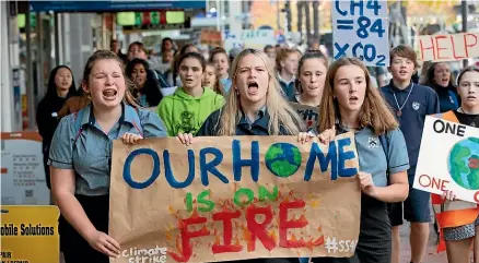  ?? FILE PHOTO, TOM LEE/STUFF ?? Youth-led protests swept the country, urging the government to act.