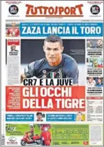  ??  ?? El debut de Cristiano en la Serie A fue portada en Italia.