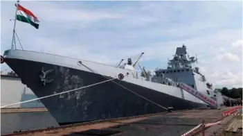  ??  ?? (Top) Admiral Grigorovic­h class frigate; (above) INS Trikand stealth frigate