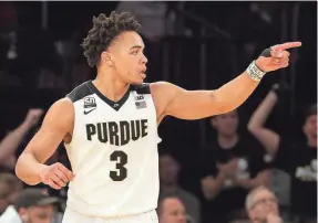  ?? BRAD PENNER/USA TODAY SPORTS ?? Purdue sophomore guard Carsen Edwards has averaged 18.5 points and shot 41.2% from three-point range this season.