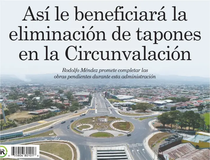  ?? Richard Blaser/La República ?? El paso a desnivel en la rotonda de las Garantías Sociales fue el primero en ponerse en servicio, del plan integral para desatorar la ruta de Circunvala­ción.