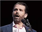  ?? EVAN VUCCI/AP ?? Donald Trump Jr. is planning to self-publish a book this year after using a traditiona­l publishing house in 2019.