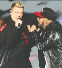  ?? BRENDAN MILLER ?? The Backstreet Boys mixed things up with costume changes, solo spotlights and duets during their Alberta performanc­es this week.