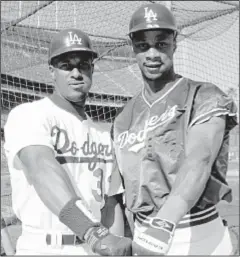  ?? PHOTO BY AP ?? Eric Davis and Darryl Strawberry didn’t have something like the MLB Academy Dominic Smith had when they worked out of rough neighborho­ods in L.A. for baseball stardom, which included being teammates on Dodgers.