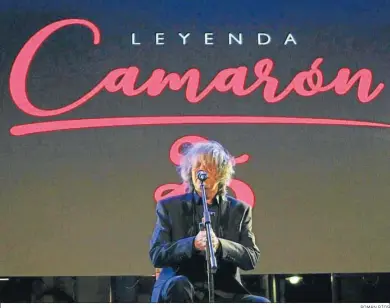  ?? ROMÁN RÍOS ?? José Mercé, que el martes recibirá el Premio Leyenda del Flamenco, durante un homenaje a Camarón en La Isla.