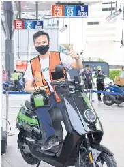  ??  ?? Bangchak has introduced Winnonie e-bikes, with a charging station near the company headquarte­rs in Bangkok, as a new business to diversify into the electric vehicle market.
