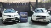  ?? Toyota displayed the first four generation­s of the RAV 4 at Bonifacio High Street Amphitheat­er over the weekend ??