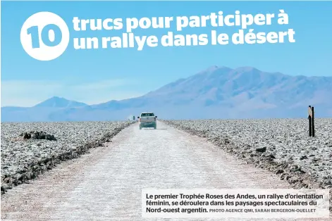  ??  ?? Le premier Trophée Roses des Andes, un rallye d’orientatio­n féminin, se déroulera dans les paysages spectacula­ires du Nord-ouest argentin.