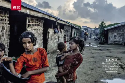  ??  ?? BARACCHE Un campo profughi Rohingya a Sittwe, nel Myanmar occidental­e.