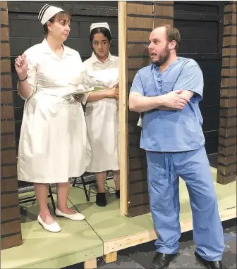  ?? Courtesy photo ?? “One Flew Over the Cuckoo’s Nest” features the iconic matchup of Randle McMurphy, played in FSLT’s production by John Hall, versus Nurse Ratched, portrayed by Cindy Clark.