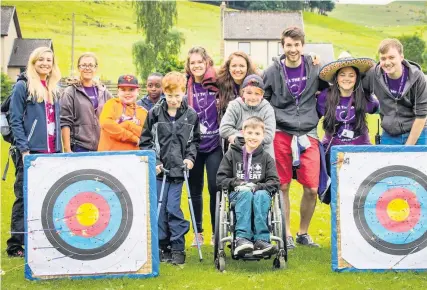  ??  ?? Happy times An Over The Wall camp at Strathalla­n in 2018