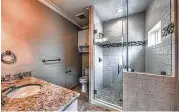  ?? Photo courtesy of A-Plus Glass Services ?? It’s a good idea to hire a glass specialist when buying and installing a glass shower doors and enclosures rather than buying online. Shown is a custom glass shower enclosure.