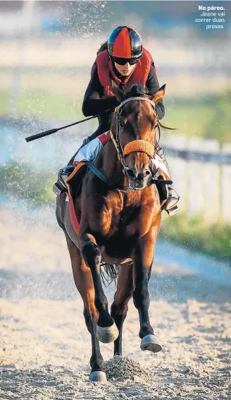  ?? FOTOS: FELIPE RAU / ESTADÃO ?? No páreo. Jeane vai correr duas provas