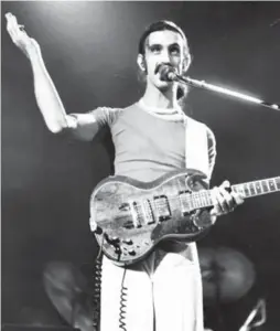  ?? COLIN MCCONNELL/TORONTO STAR FILE PHOTO ?? Dweezil Zappa, son of rock star Frank Zappa, pictured, is being forced to change the name of his Zappa Plays Zappa tribute tour to “Dweezil Zappa Plays Frank Zappa.”