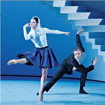  ??  ?? En pointe: Bolshoi dancers Olga Smirnova and Artemy Belyakov in