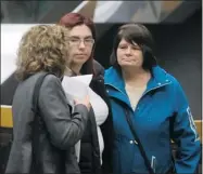  ?? DARIO AYALA/ THE GAZETTE ?? Friends and family of Pamela Jean leave the Montreal courthouse Monday.