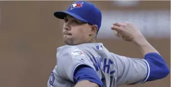  ?? DUANE BURLESON/THE ASSOCIATED PRESS ?? Jays have shuffled their rotation to take advantage of their schedule and rest the arm of starter Aaron Sanchez.