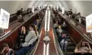  ?? ?? People shelter inside a metro station during a Russian rocket attack in Kyiv, Ukraine, May 2023. Photograph: Evgeniy Maloletka/AP