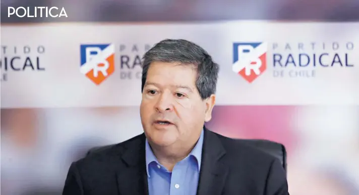  ??  ?? ► El líder del Partido Radical (PR), Ernesto Velasco.