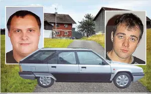  ??  ?? Maximilian Baumgartne­r ( ganz links im Bild) und Andreas Leitner waren von Kindheit an beste Freunde. Am 11. September 2015 fuhren sie mit ihrem alten Citroën los, um noch in irgendeine­r Bar Bier zu trinken. Seitdem fehlt von den beiden jungen Männern jede Spur.