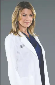  ?? BOB D'AMICO/ABC ?? Ellen Pompeo as Dr. Meredith Grey.