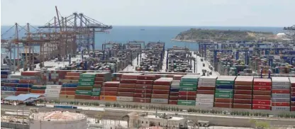  ??  ?? The Piraeus Container Terminal, a trade gateway between China and Europe, near Athens, Greece is seen in this image. — Reuters