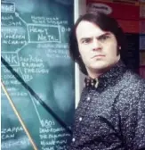  ??  ?? Jack Black is the hippest teacher in town in the surprising­ly endearing movie School of Rock.