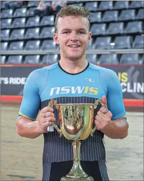 ?? PHOTOS: SUPPLIED ?? Kurt Eather with his trophy from the Sydney Cup on Wheels.
