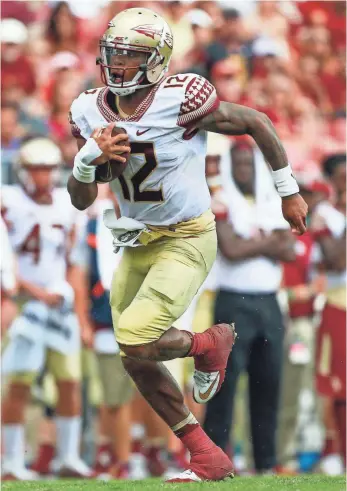  ?? LOGAN BOWLES, USA TODAY SPORTS ?? Expectatio­ns are sky high for Deondre Francois and FSU, who open against No. 1 Alabama.