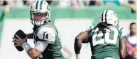  ?? JULIO CORTEZ / THE ASSOCIATED PRESS FILES ?? New York Jets quarterbac­k Sam Darnold could have his hands full with a surprising Cleveland Browns defence led by 2017 first-overall pick Myles Garrett.