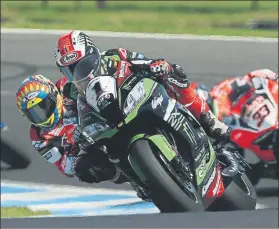  ?? FOTO: GETTY ?? Jonathan Rea (Kawasaki) alcanzó su victoria número 40 en el Mundial de Superbikes