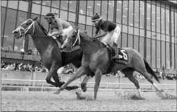  ?? BARBARA D. LIVINGSTON ?? C Z Rocket (left) runs down Whitmore to win the Hot Springs Stakes by a neck. Whitmore beat C Z Rocket in the BC Sprint.