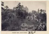  ??  ?? Eureka Springs (1905): The American Gothic-styled Crescent Hotel was built in 1886 at a cost of $300,000, with 18-inch limestone walls from blocks quarried nearby. During the Victorian era, the rich and famous came to the hotel to be catered to by white-jacketed waiters while an orchestra played nightly. The hotel’s lofty perch inspired the motto “Castle in the Air.” Restored, the hotel still welcomes visitors. Note the spelling of Arkansas.