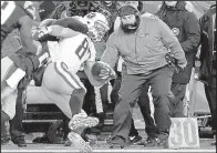  ?? AP/STEVEN SENNE ?? New England Patriots defensive coordinato­r Matt Patricia (right) is hoping to win a Super Bowl in what could potentiall­y be his last game with the team.