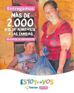  ??  ?? Teletón acercó kits de alimentos a las familias más necesitada­s.