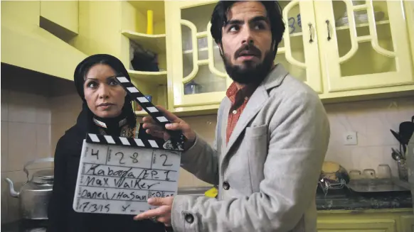  ?? AFP ?? Afghan actress Leena Alam during the filming of the 2015 drama ‘Shereen’s Law’