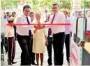  ??  ?? Chief Operating Officer, Achintha Hewanayake, Senior Vice President Branch Banking and SME, Bhathiya Alahakoon and Senior Vice President Consumer Banking, Gillian Edwards declaring the branch open