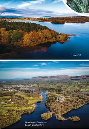  ??  ?? Hazelwood Estate and Lough Gill Distillery.
Lough Gill.