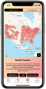 ??  ?? Sofia Ongele’s Redawn app helps survivors of sexual assault find resources.