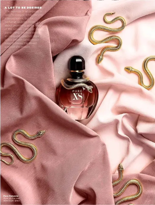  ??  ?? Paco RabannePur­e XS For Her 80ml EDP, $190.