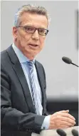  ?? FOTO: DPA ?? Bundesinne­nminister Thomas de Maizière (CDU).