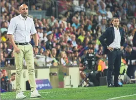  ?? FOTO: MANEL MONTTILLA ?? Abelardo se reencontra­rá con Valverde tras el 3-0 de la primera jornada